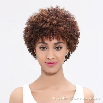 Rebecca Brazilian Wig Short Kinky Curly Virgin Whole Sale For Black Women Short Wigs No Lace Front Natural Color Human Hair Wigs